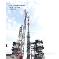 Free-standing steel chimney for industrial boiler